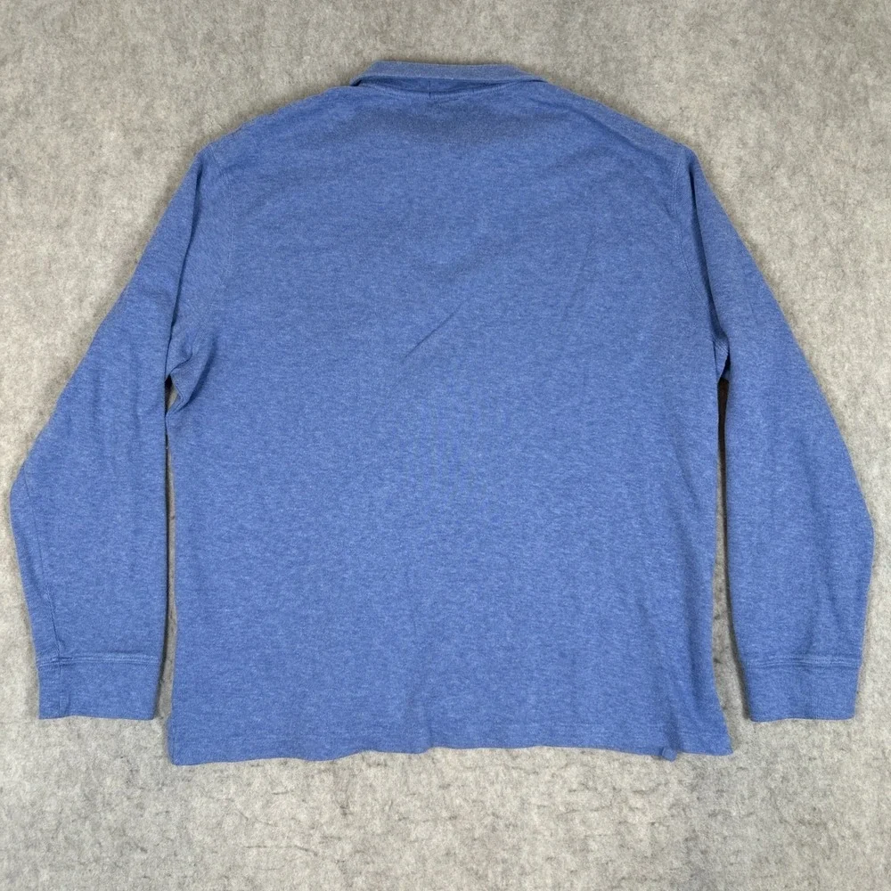 Polo Ralph Lauren Estate Rib 1/4 Zip Sweater Men's XL Blue Flesh‎ Pony